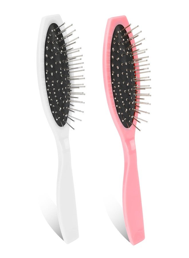 salbsever Wig Brush 2 Pcs Wig Brushes for Synthetic Hair Wigs and Human Hair Stainless Steel Wig Wire Detangling Brushes Portable Comb Professional Synthetic Hair Brush Extension Brushes for Women - Image 1